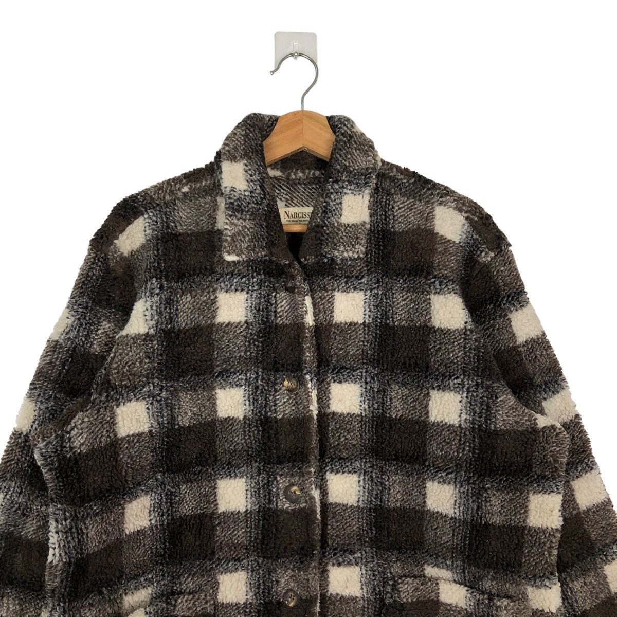 Japanese Brand VINTAGE FLANEL WOOL JACKET NARCISSUS ISSEY MIYAKE JAPAN Size US L / EU 52-54 / 3 - 2 Thumbnail
