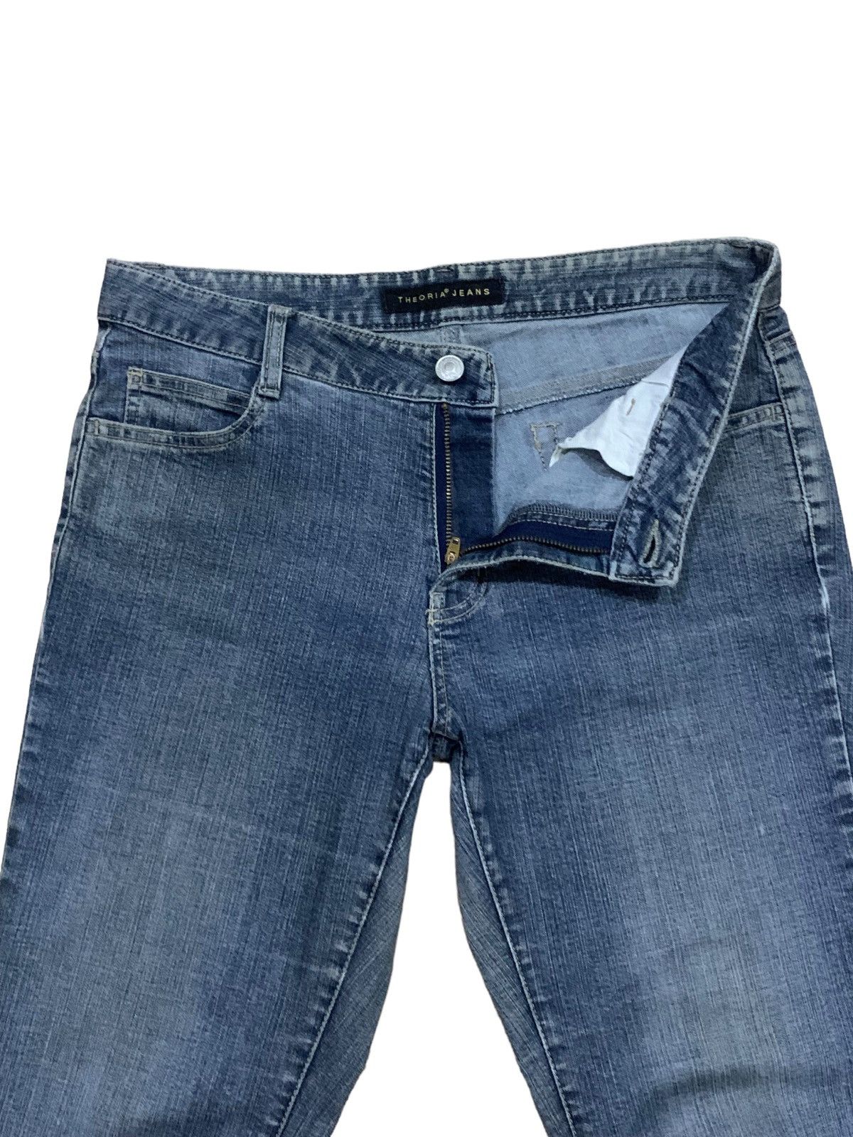 If Six Was Nine × Japanese Brand × Le Grande Bleu (L.G.B.) 🔥Flare🔥 Vintage Theoria Bootcut Distress Jeans Size 28" / US 6 / IT 42 - 3 Thumbnail