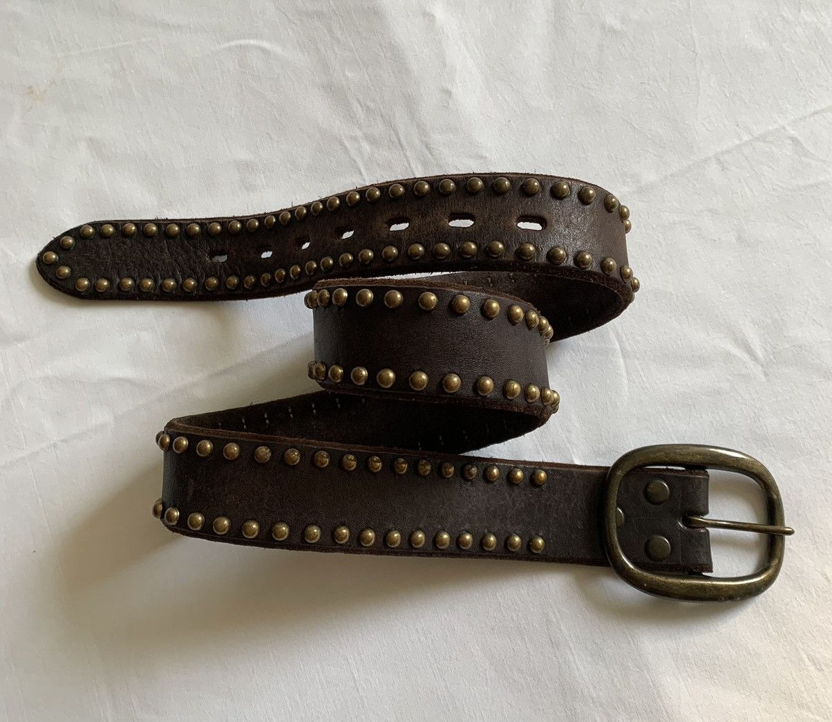 Japanese Brand Sick🔥Unbrand Studded Leather Belt (Punk Style) Size ONE SIZE - 2 Thumbnail