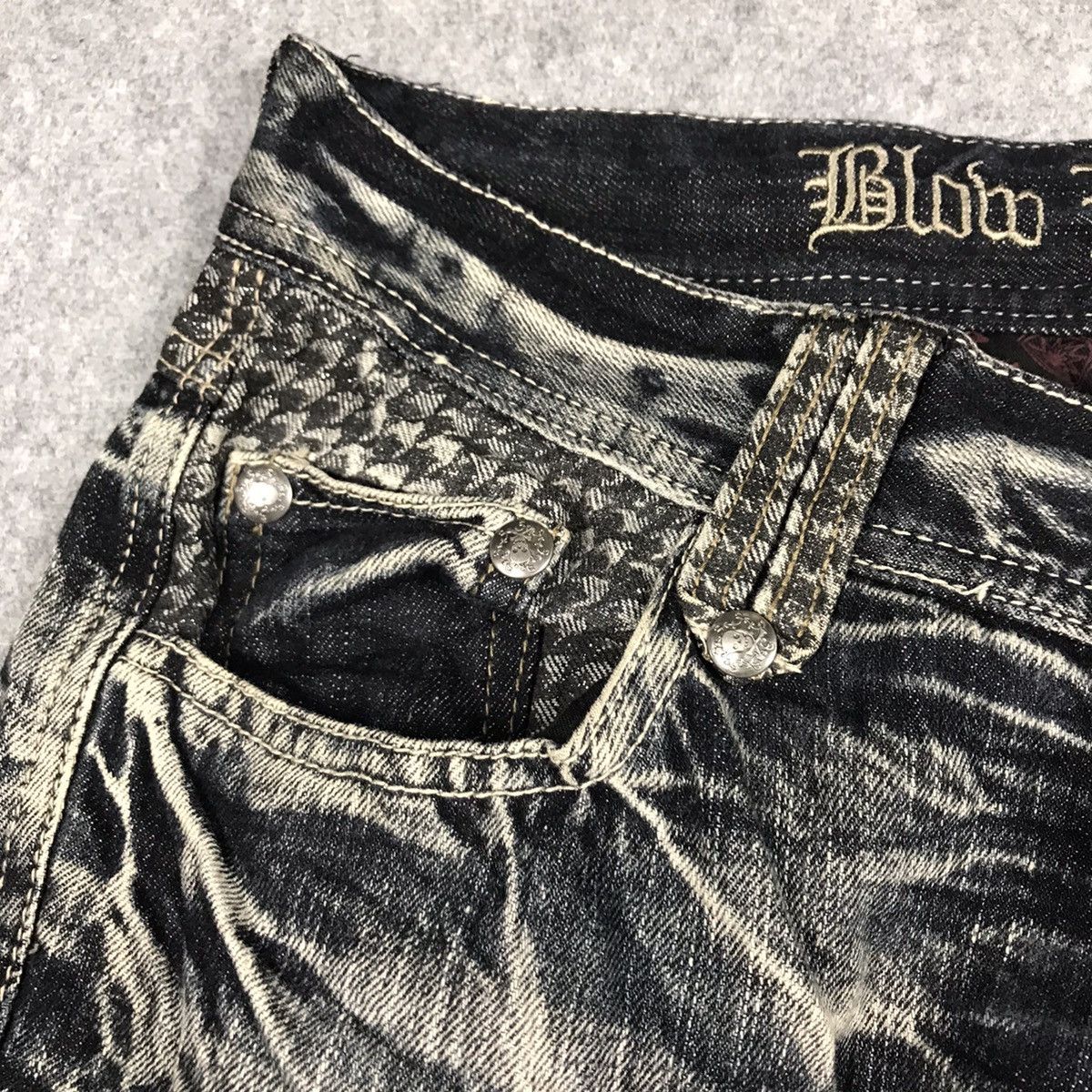 Japanese Brand FLARE DENIM⚡️BLOB BY BLUE BOOTCUT PUNK DENIM PANTS /130 Size US 30 / EU 46 - 10 Thumbnail