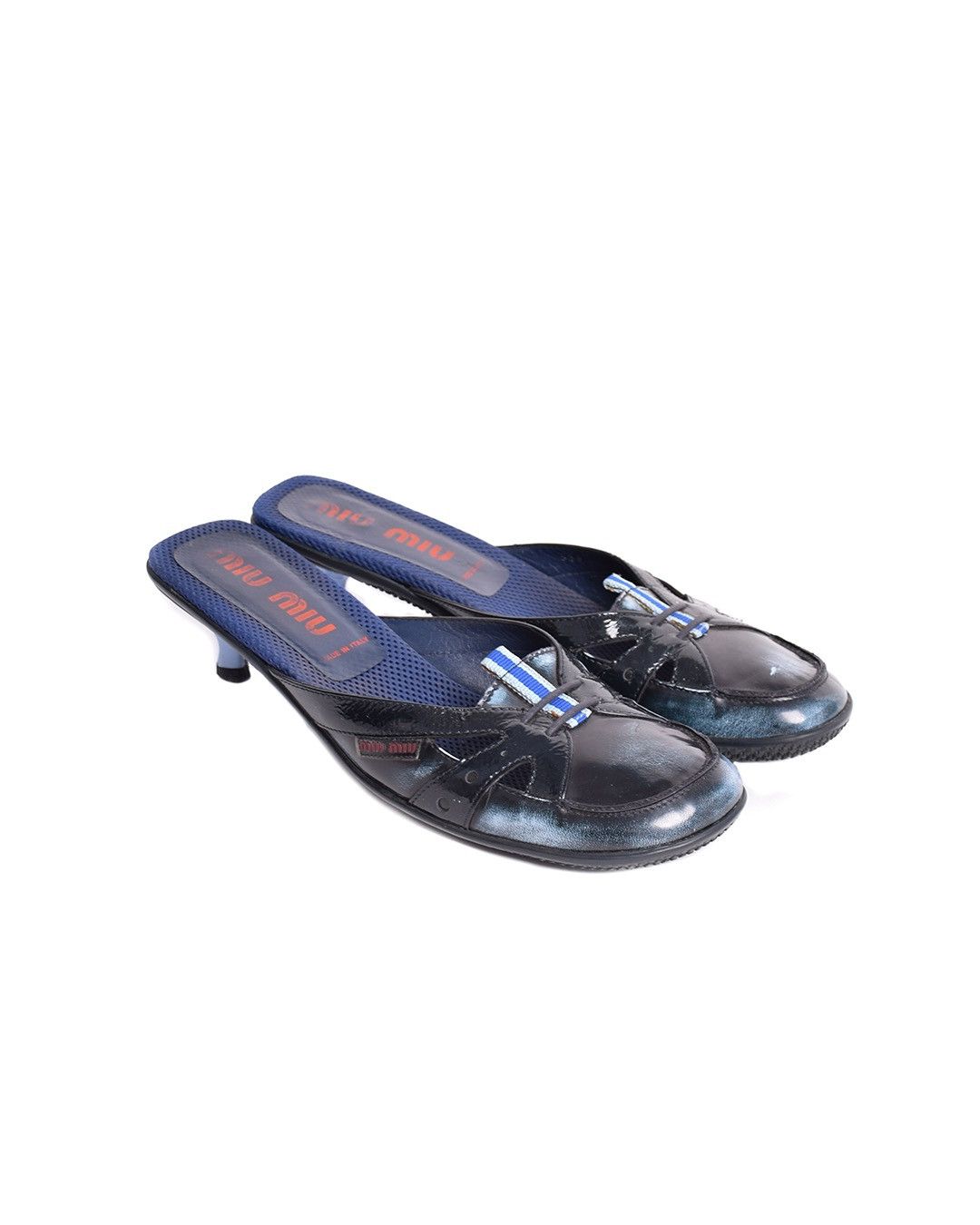 Miu Miu Miu Miu S/S2000 Mules "Worn Out Leather" Effect Size US 9 / IT 39 - 2 Thumbnail