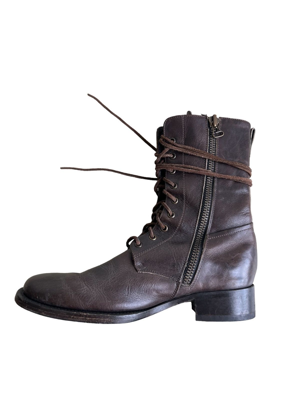 Buttero OG Buttero 🇮🇹 Carpe Diem Side Zipper Leather Combat Boots Size US 8.5 / EU 41-42 - 4 Thumbnail