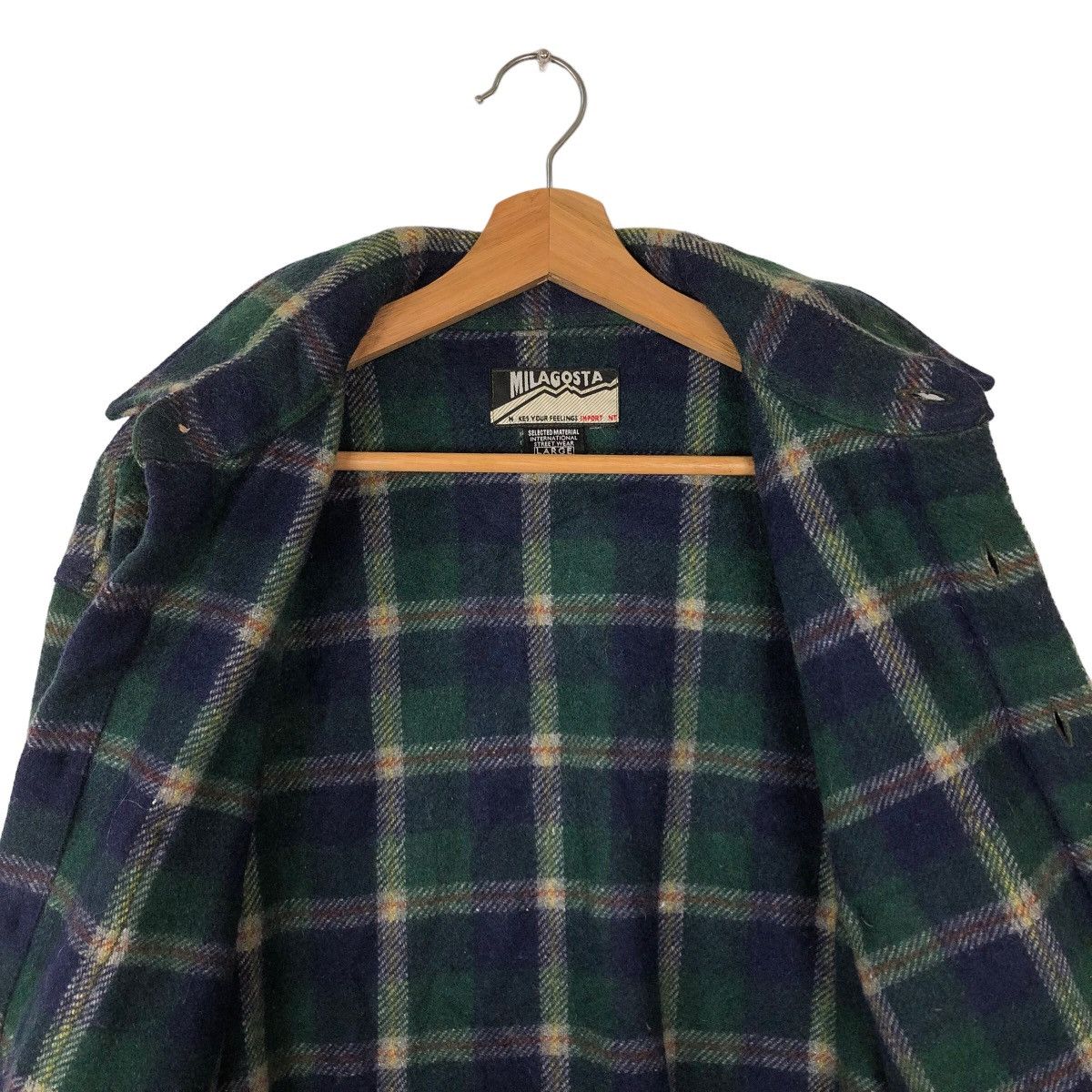 Flannel VINTAGE FLANNEL WOOL JACKET TARTAN DESIGN MILAGOSTA JAPAN Size US L / EU 52-54 / 3 - 10 Thumbnail