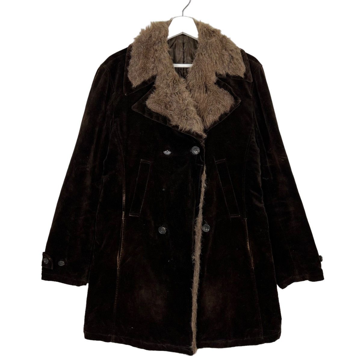 Tornado Mart 🔥 TORNADO MART FAUX FUR TRIM VELVET COAT JACKET Size US M / EU 48-50 / 2 - 2 Thumbnail