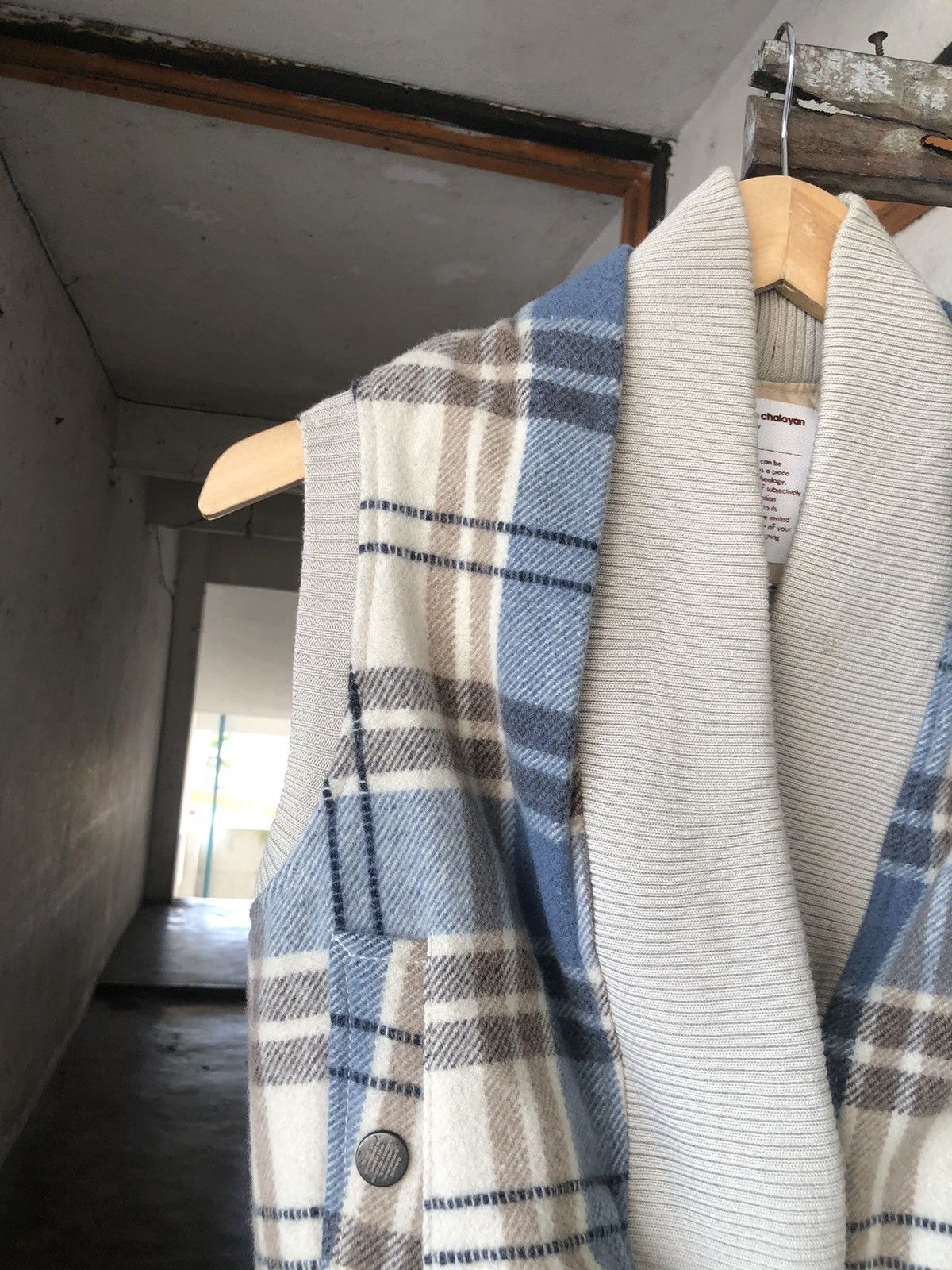 Hussein Chalayan Rare❗️Vintage Hussein Chalayan Checked Wool Vest Jacket Size XS / US 0-2 / IT 36-38 - 8 Thumbnail