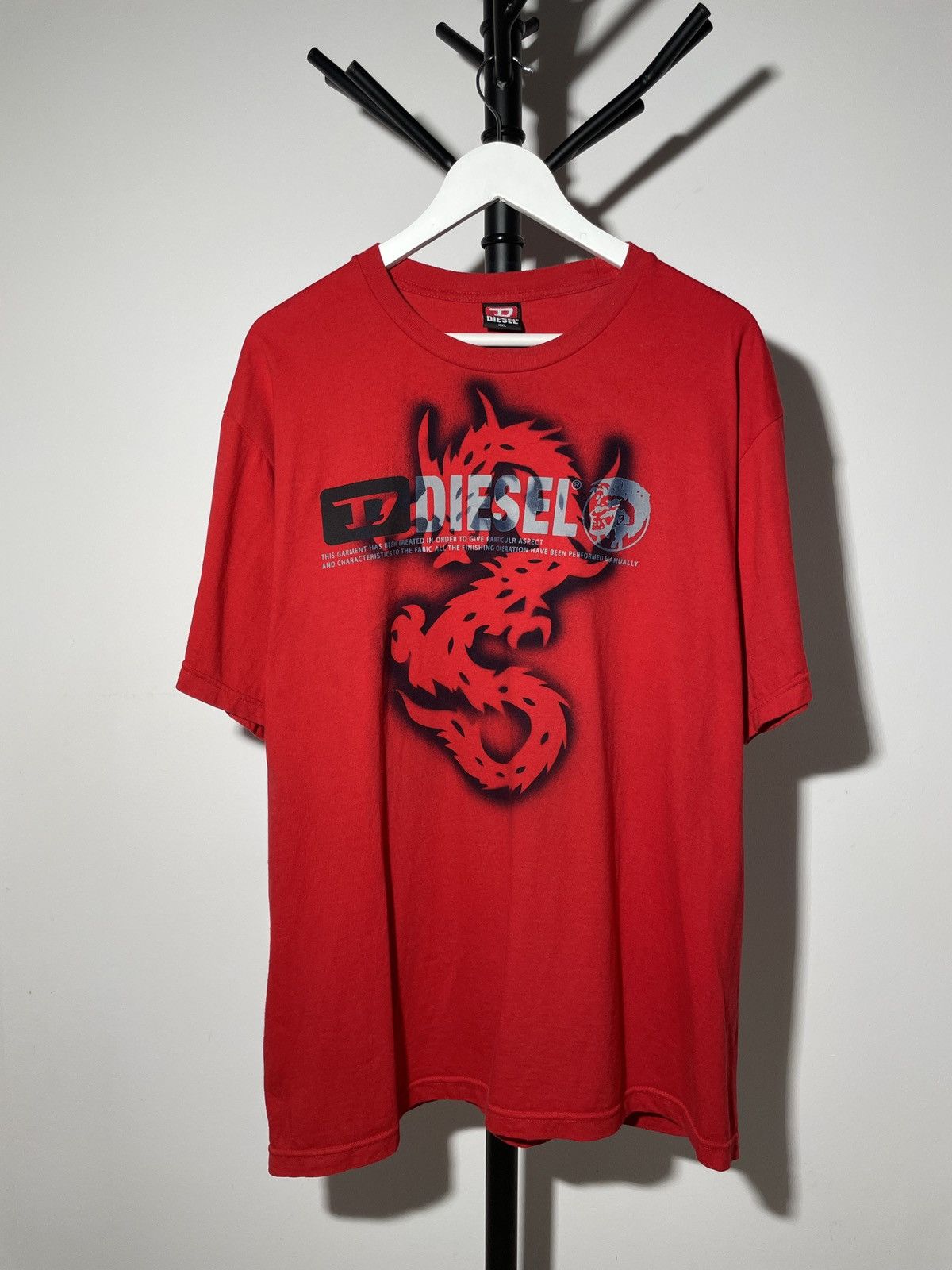 Oversized Overdyed Dragon Graphic T-shirt