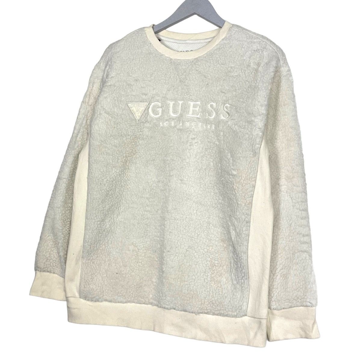 Guess 💥Y2K GUESS DEEPILE FLEECE SWEATSHIRT NICE WHITE Size US S / EU 44-46 / 1 - 2 Thumbnail