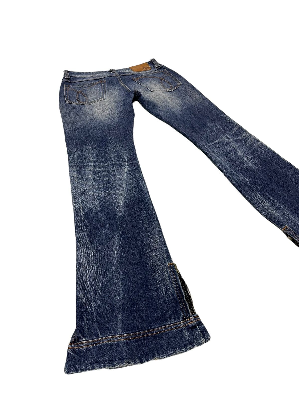 Japanese Brand Flare Jeans Rico Japan Distress Faded Low Rise Boot Cut 6🟦1 Size US 30 / EU 46 - 12 Thumbnail