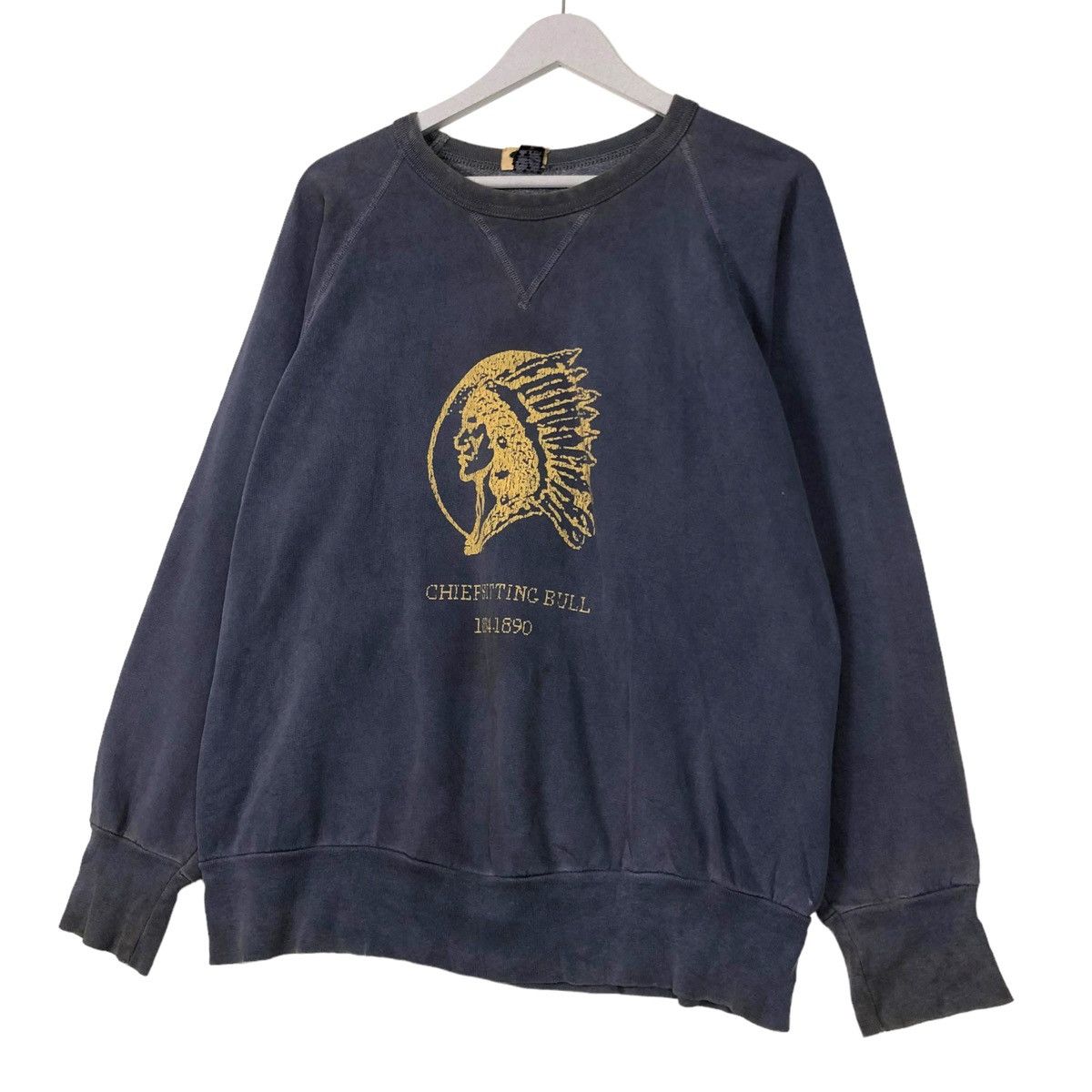 Vintage 💥90s CHIEF SITTING BULLS CREWNECK SWEATSHIRT Size US L / EU 52-54 / 3 - 2 Thumbnail