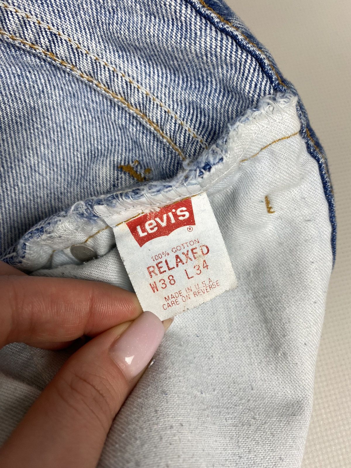 Levi's × Vintage VTG Levi’s 540 light blue denim jeans baggy relaxed fit Size US 38 / EU 54 - 12 Thumbnail
