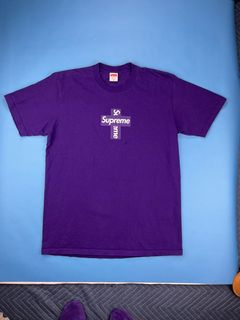 Supreme Purple Box Logo Tee | Grailed