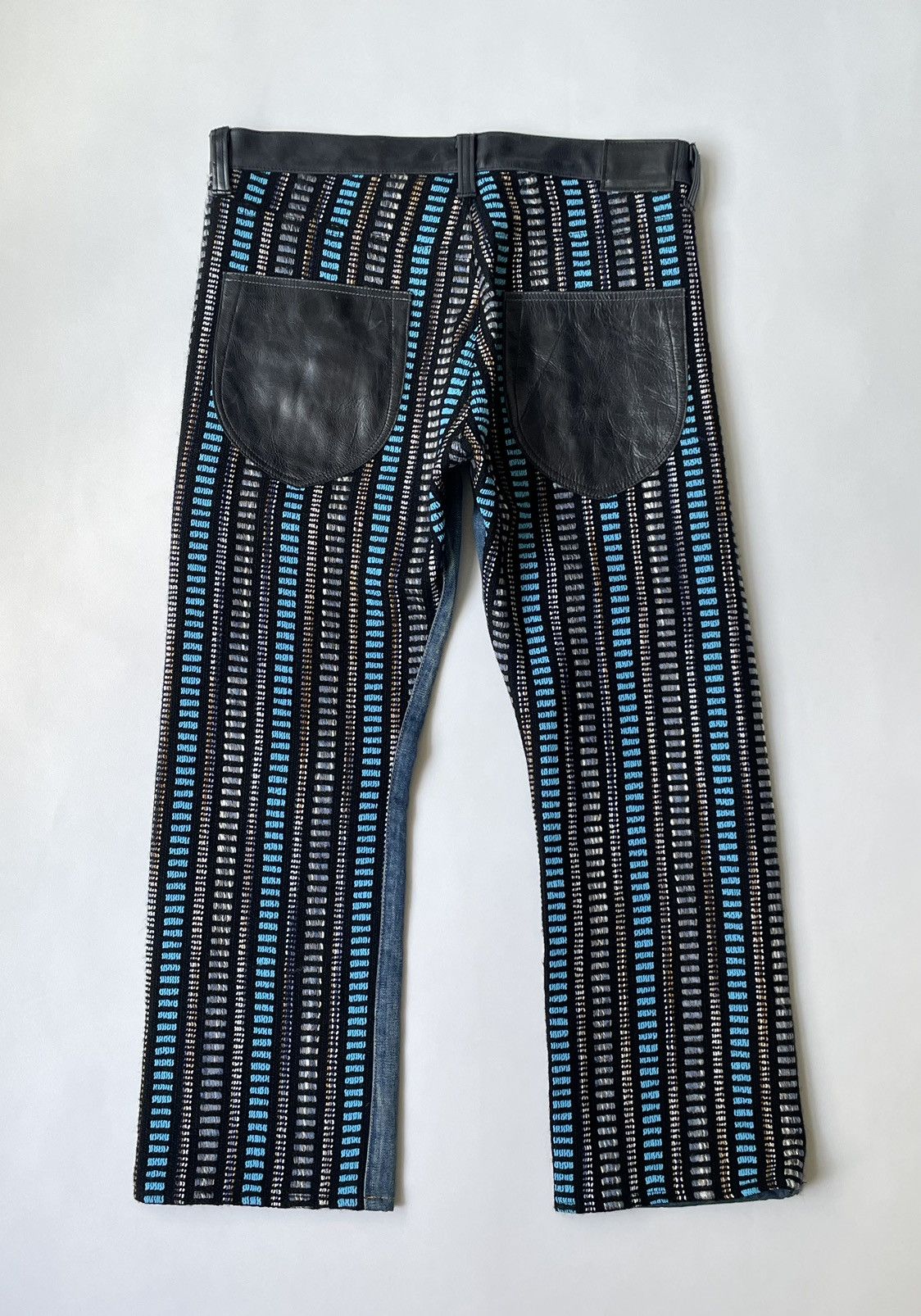 Comme des Garcons A/W 13 Patterned Wool Leather Pocket Jeans Size US 32 / EU 48 - 1 Thumbnail