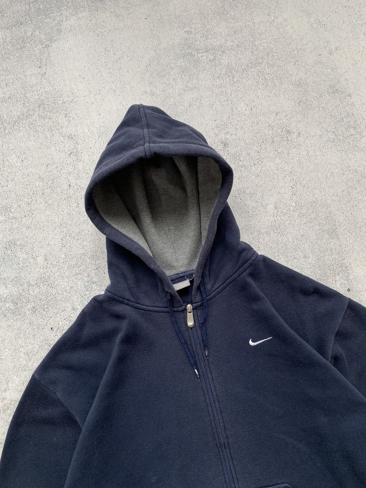 Nike × Vintage Vintage Y2K Nike Small Swoosh Basic Zip Hoodie Size US M / EU 48-50 / 2 - 2 Thumbnail