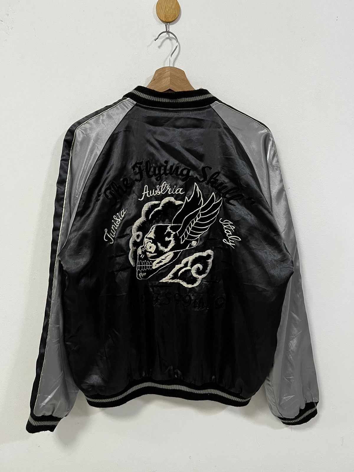 Vintage The Flying Skull Embroidery Sukajan Souvenir Jacket