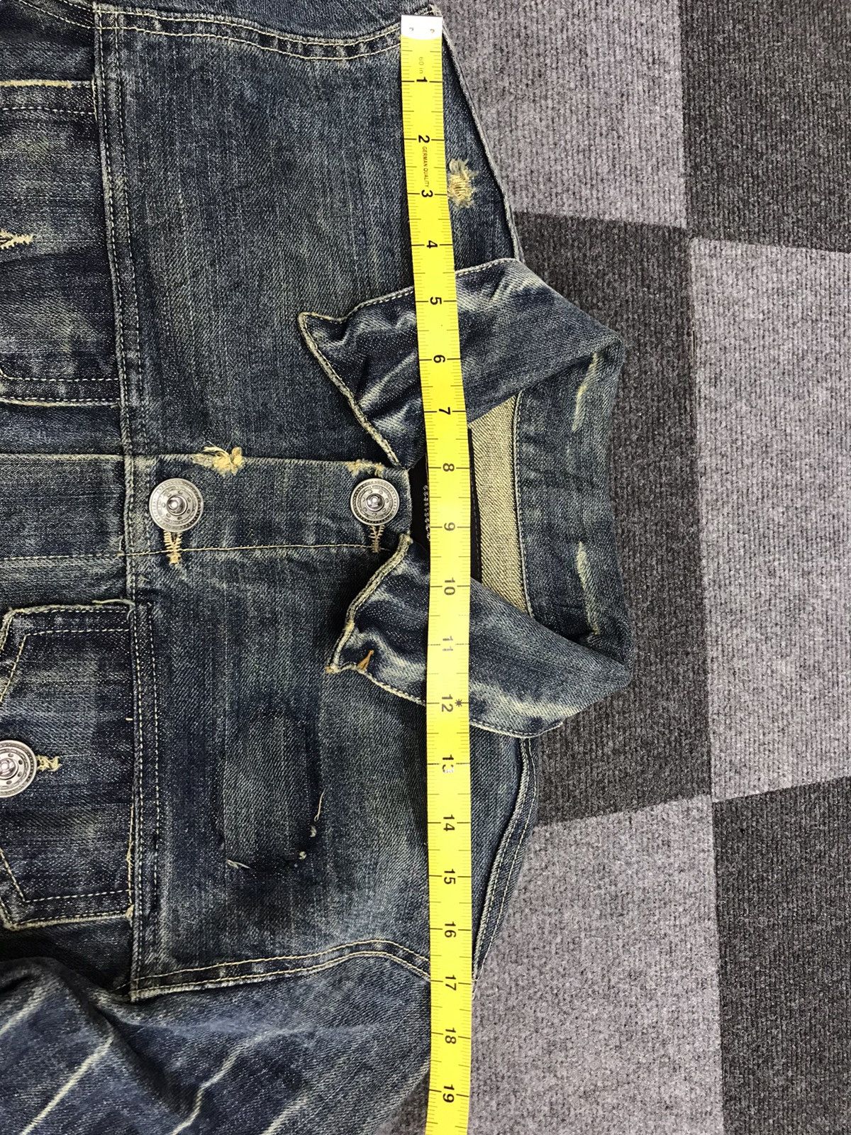 Japanese Brand POINT LOMA Japan Distressed Slim Fit Denim Jacket Size US S / EU 44-46 / 1 - 11 Thumbnail