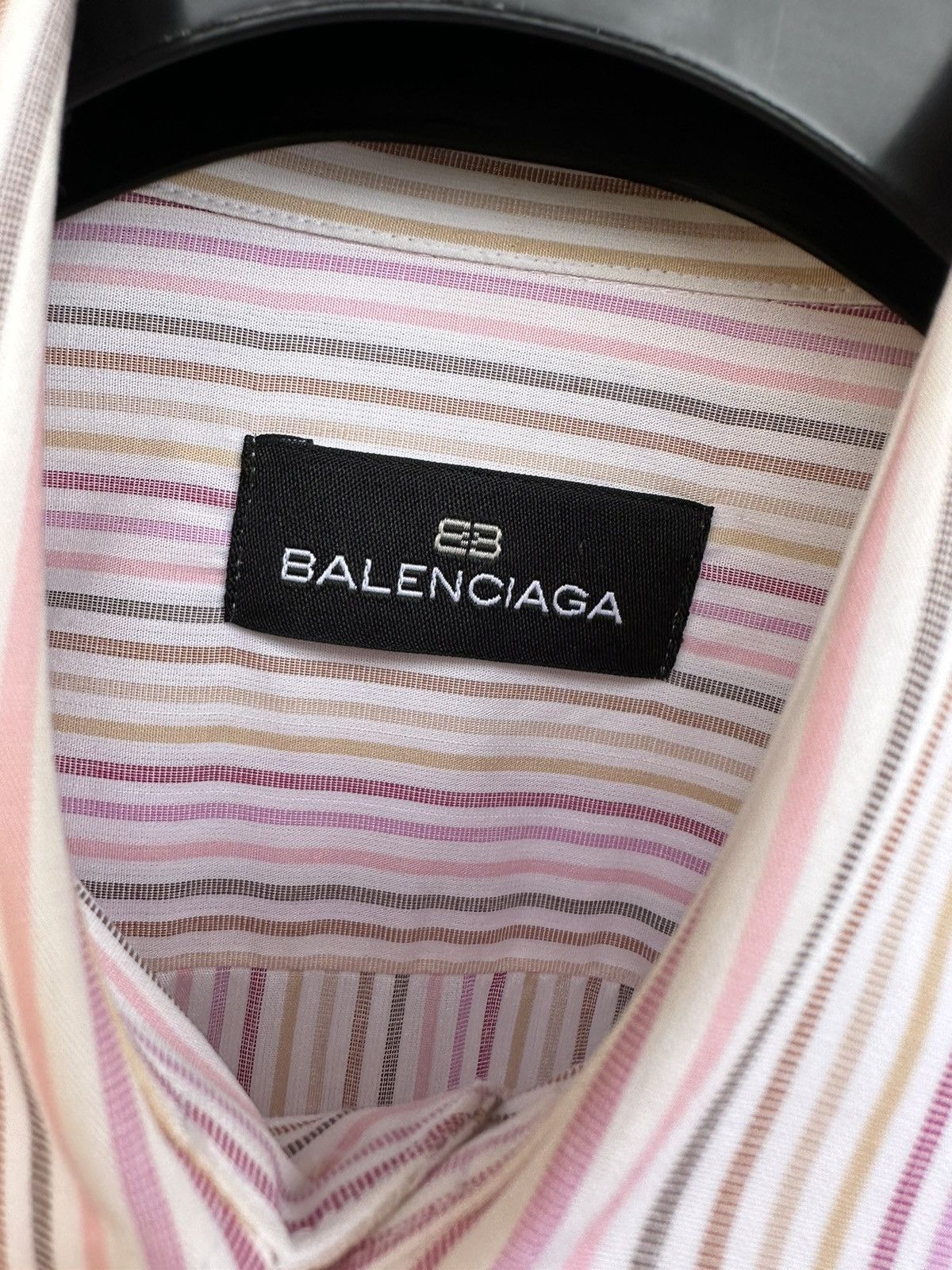Balenciaga Balenciaga BB oversized striped coloured pocket shirt Size US L / EU 52-54 / 3 - 6 Thumbnail