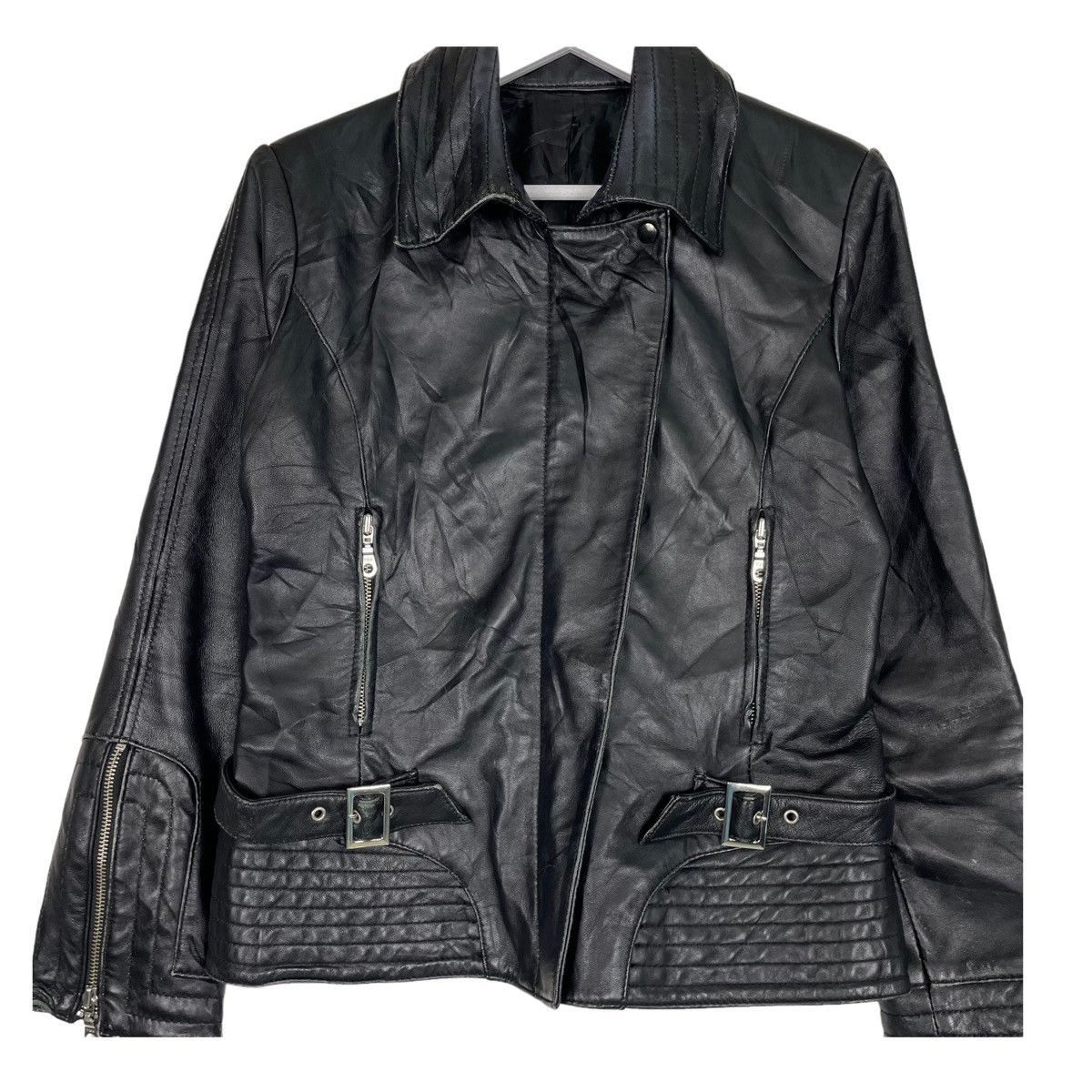 Japanese Brand × Other × Urban Outfitters 💥ROCKSTAR BIKER PU SYNTHETIC LEATHER JACKET Size US S / EU 44-46 / 1 - 5 Thumbnail