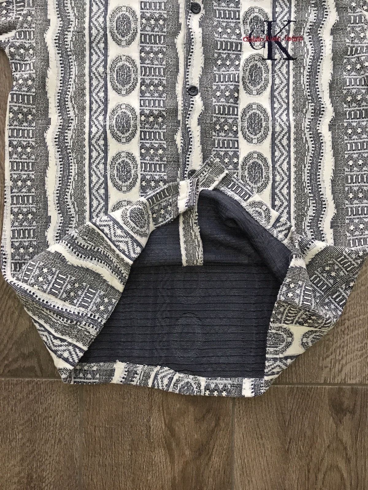 Japanese Brand Vintage Calvin Klein Style Waffle LS Shirt Button Up Size US M / EU 48-50 / 2 - 6 Thumbnail