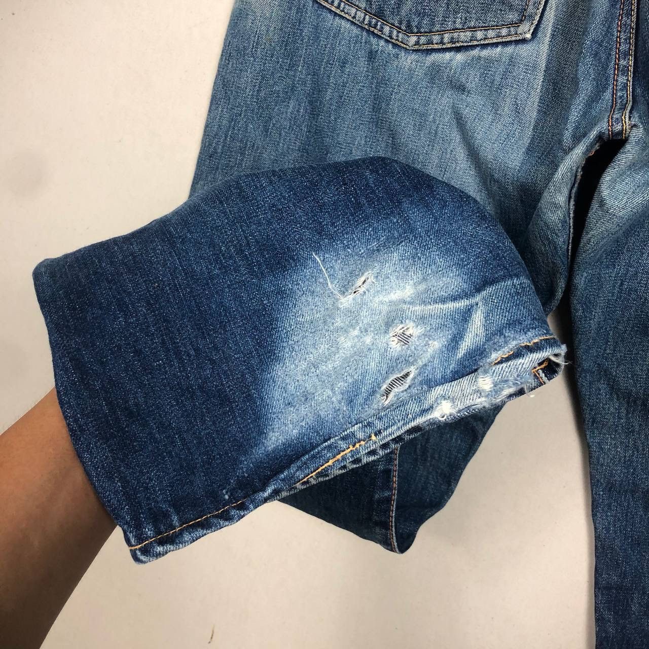 Evisu Distressed Evisu Selvedge Trash Jeans Destroyed Denim Size US 35 - 12 Thumbnail
