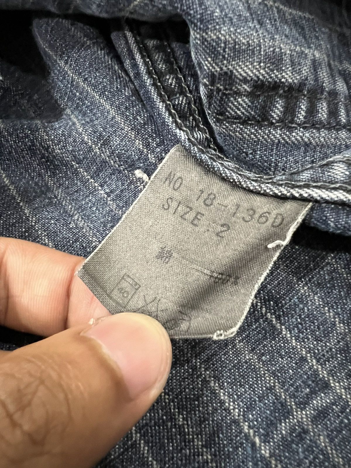 45rpm 90s Domingo 🇯🇵 Indigo Dye Stripe 4 Pockets Workwear Jacket Size US S / EU 44-46 / 1 - 11 Thumbnail