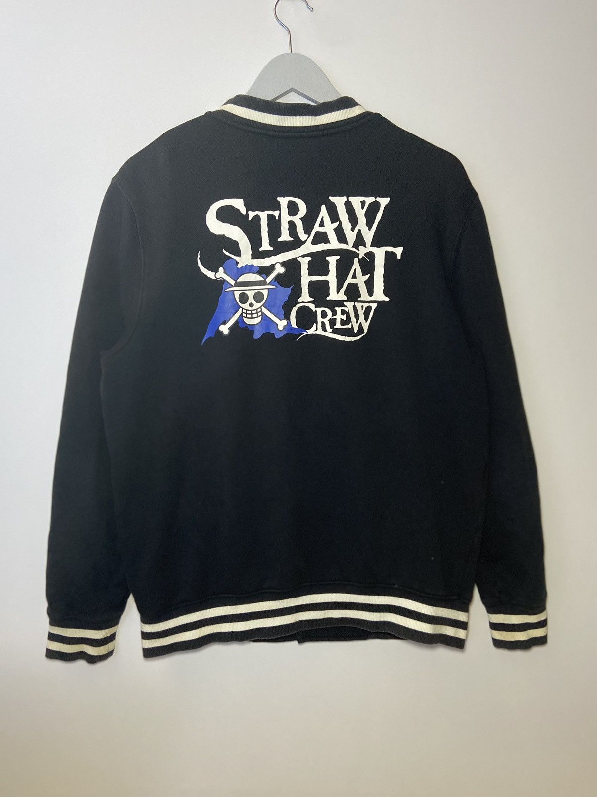 image of Straw Hat Crew Vintage Varsity By Toei Animation in Black, Men's (Size Large)