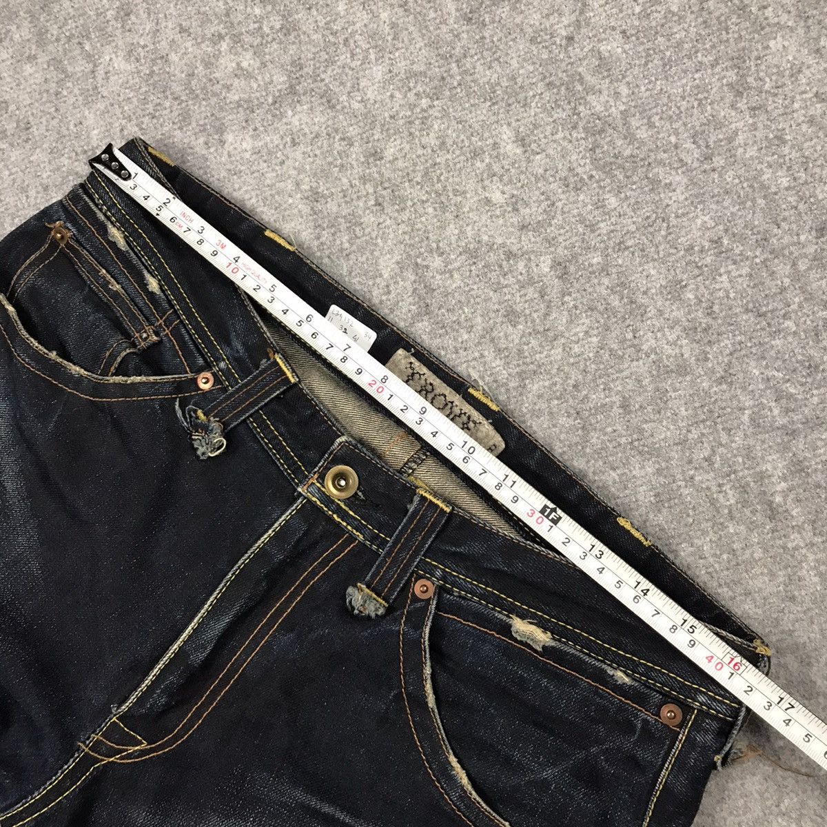 Japanese Brand × TROVE RIPPED DISTRESSED💀BLUE FADED TROVE DENIM PANTS Size US 33 - 20 Thumbnail