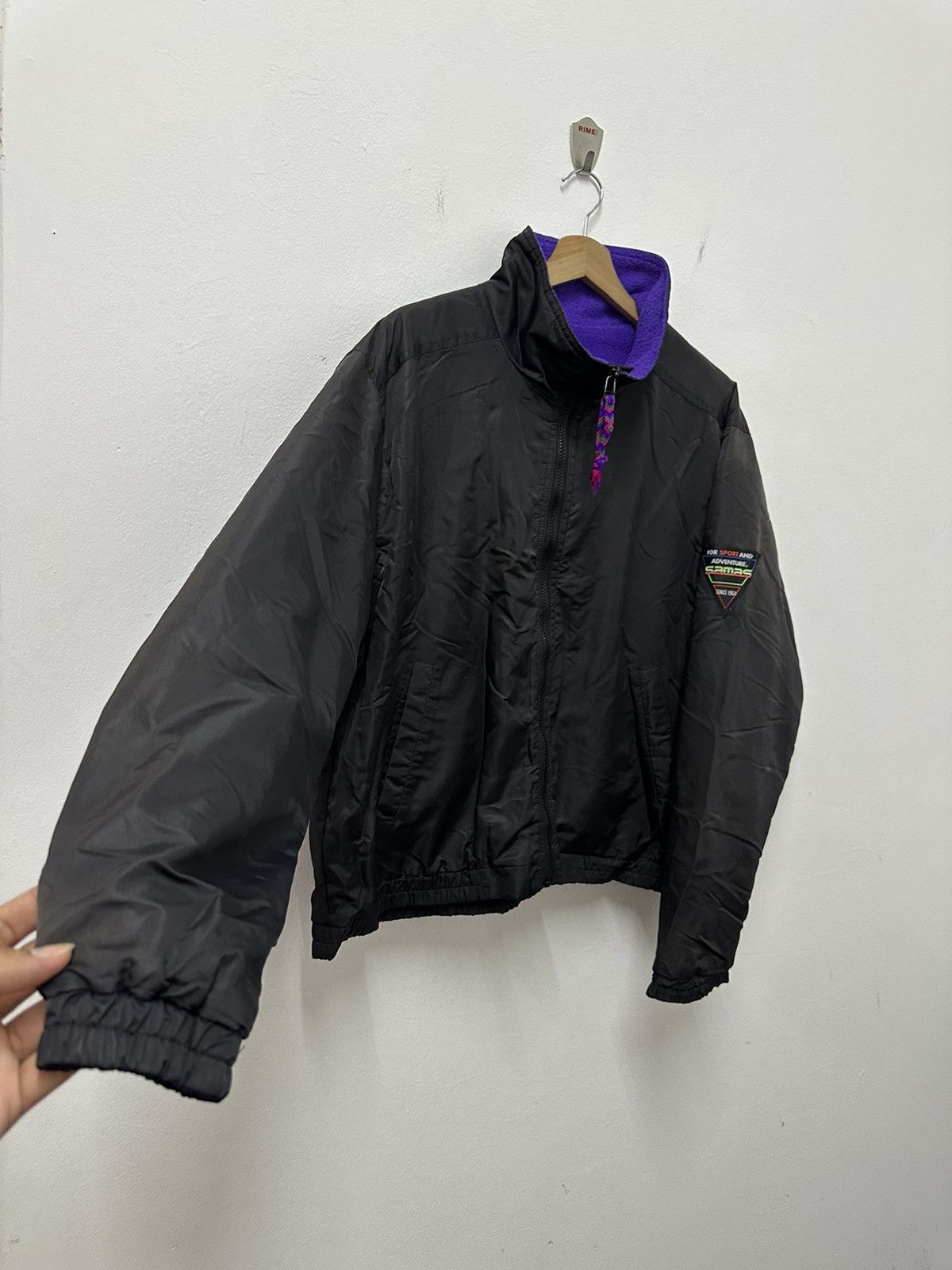 Japanese Brand × Vintage Vintage Samas Italian Sport Logo Lined Zipper Jacket Size US L / EU 52-54 / 3 - 6 Thumbnail