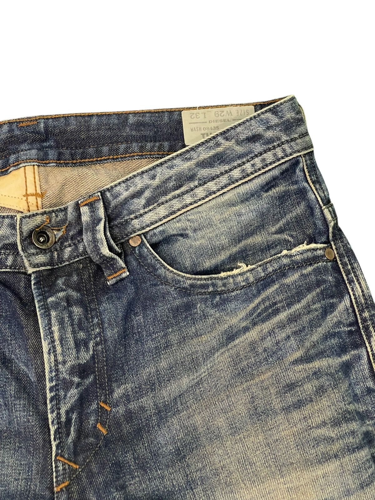 Diesel Slim Jeans Diesel Industries Distress Faded 5🟦7 Size US 31 - 10 Thumbnail