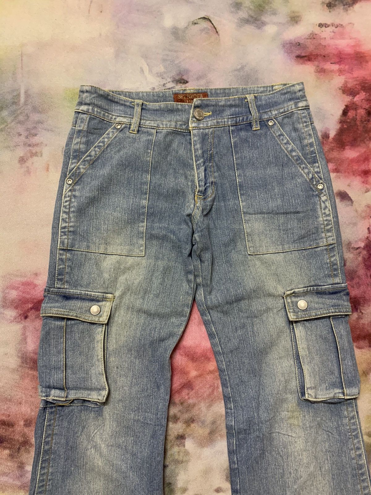 Japanese Brand Flare Japanese Brand SKY BOMBER Cargo Denim Pants Size US 30 / EU 46 - 3 Thumbnail