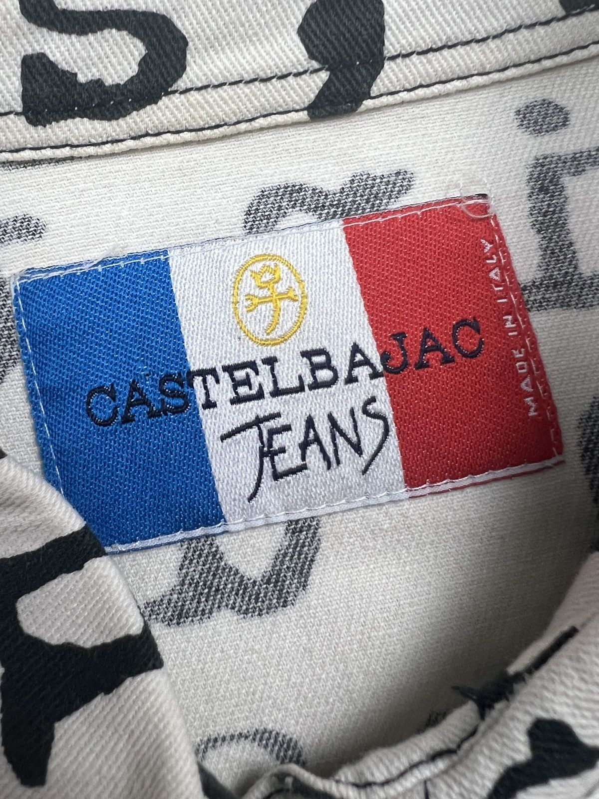 Jean Charles De Castelbajac Vintage Castelbajac ‘Wording” Denim Trucker Jacket Size US L / EU 52-54 / 3 - 15 Thumbnail