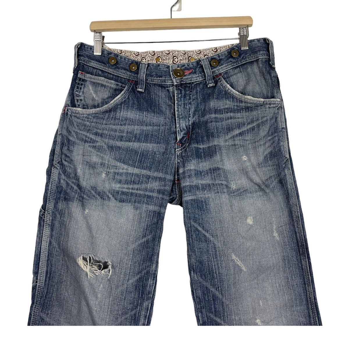 Edwin × Japanese Brand × Le Grande Bleu (L.G.B.) 💥FLARE BLUE TRIP EDWIN JAPAN FLARE DENIM JEAN Size US 34 / EU 50 - 5 Thumbnail