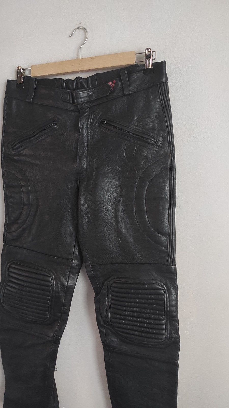 Vintage Vintage 90s motorcycle leather pants Size US 34 / EU 50 - 4 Thumbnail