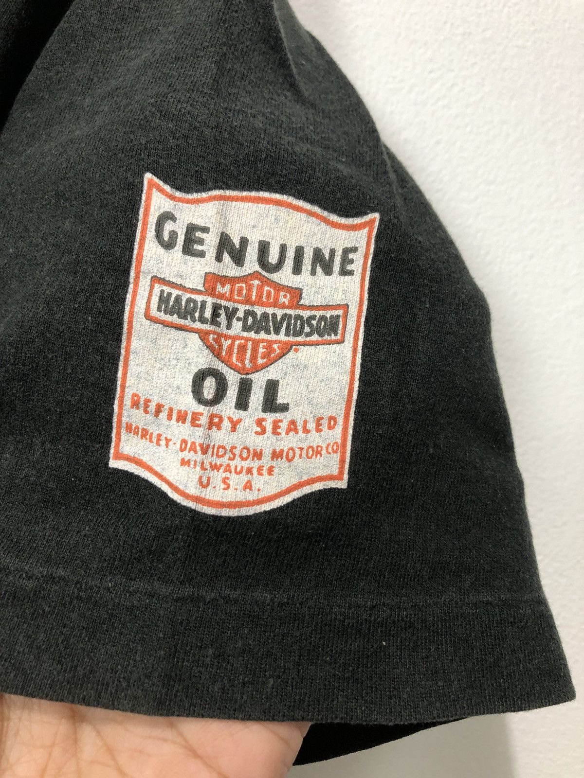 Harley Davidson × Vintage Vintage Harley Davidson Joe Leonard Oil Promo T-Shirt Size US M / EU 48-50 / 2 - 3 Thumbnail