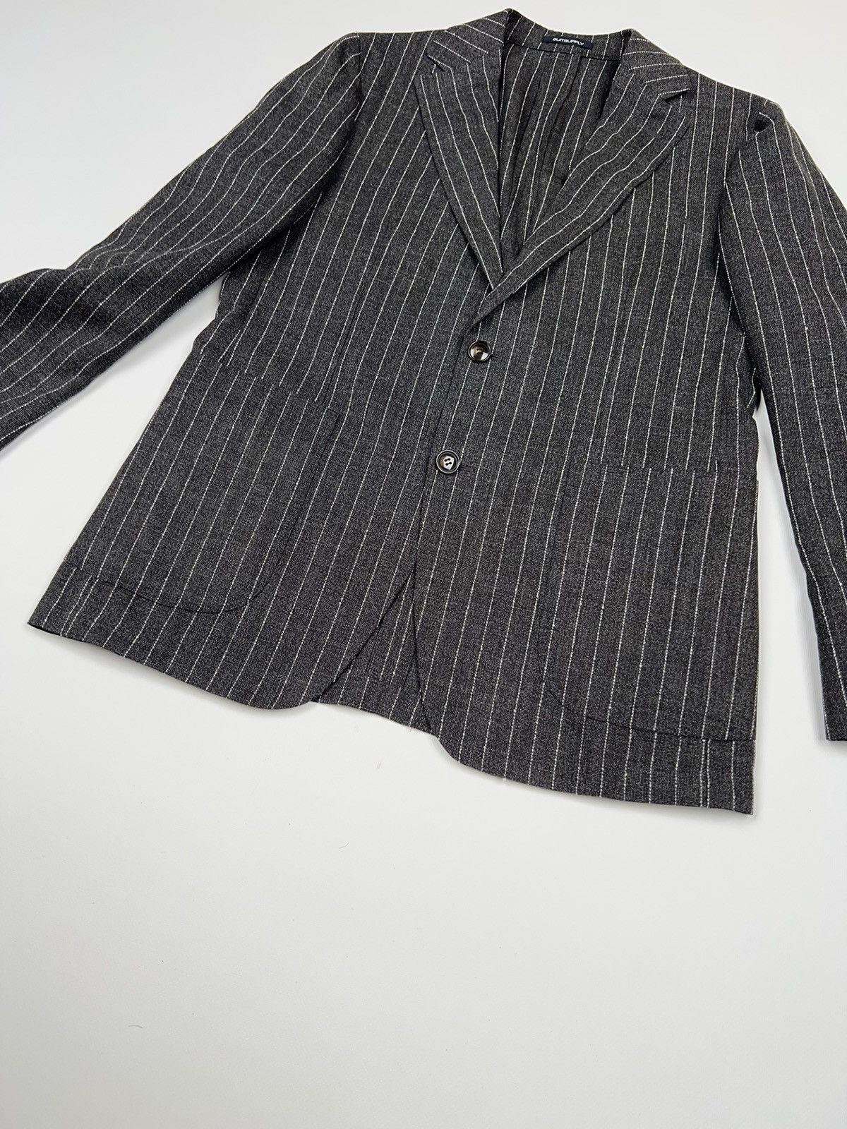 Suitsupply Suitsupply Striped Wool Havana Patch Traveler Blazer Jacket Size 40R - 6 Thumbnail