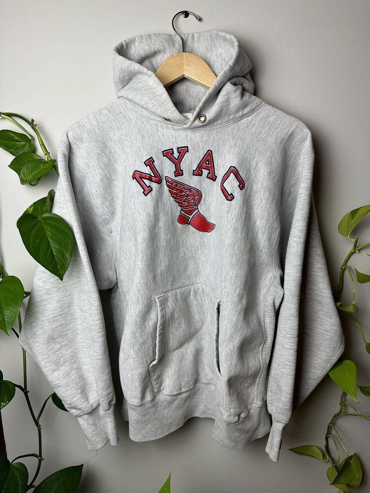 Vintage 80s NYAC Reverse Weave Champion Hoodie | Grailed