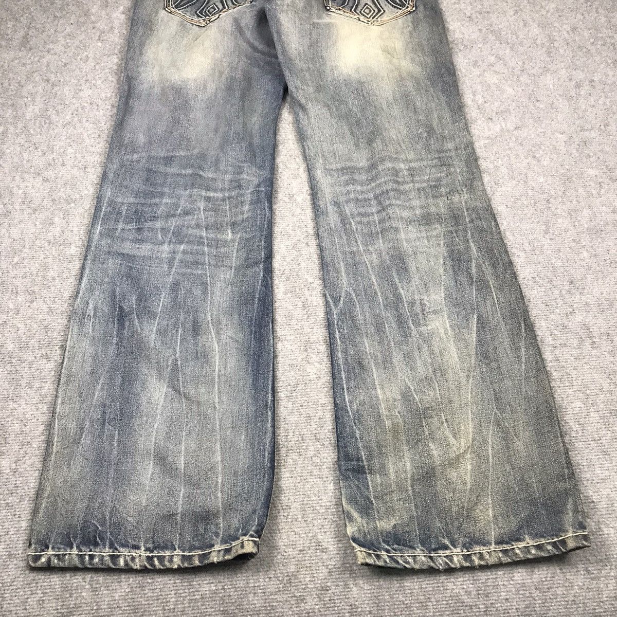 Japanese Brand × Mek Denim BLUE FADED🔥MEK DENIM DISTRESSED DENIM PANTS Size US 34 / EU 50 - 12 Thumbnail