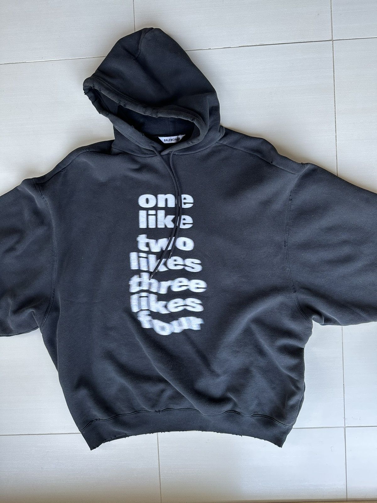 Balenciaga Blurred “One Like” hoodie (Winter 2020)