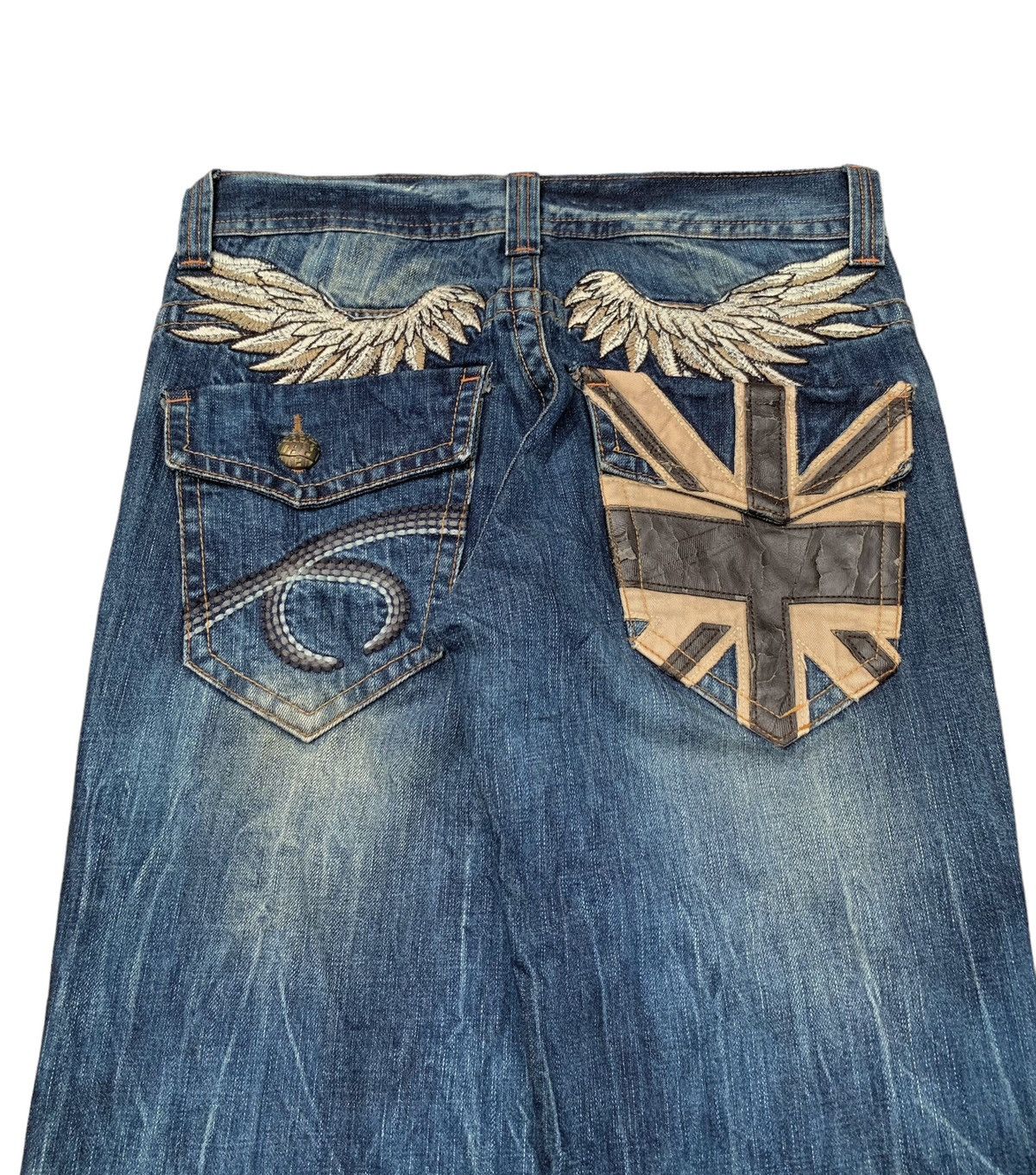 If Six Was Nine Rare Vintage Brand Red Pepper Distressed Flared Jeans 1990s Size US 30 / EU 46 - 4 Thumbnail