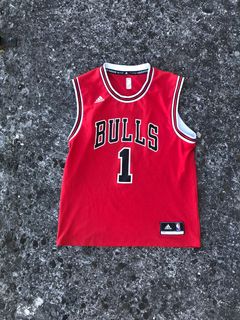 Chicago Bulls Shirt Mens 2XL Black Derrick Rose Adidas NBA Basketball  Casual