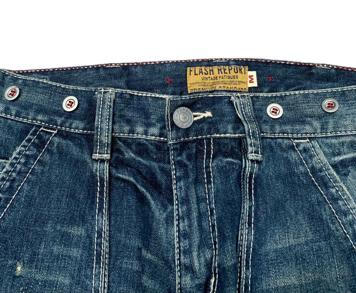 Very Rare Vintage Brand Flash Report Distressed Jeans 1990s