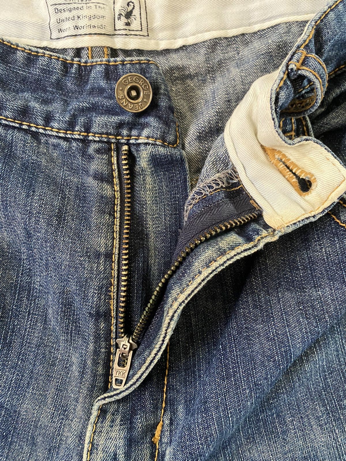 Japanese Brand Vintage GEGRGE Distressed Denim Pant Size US 32 / EU 48 - 6 Thumbnail