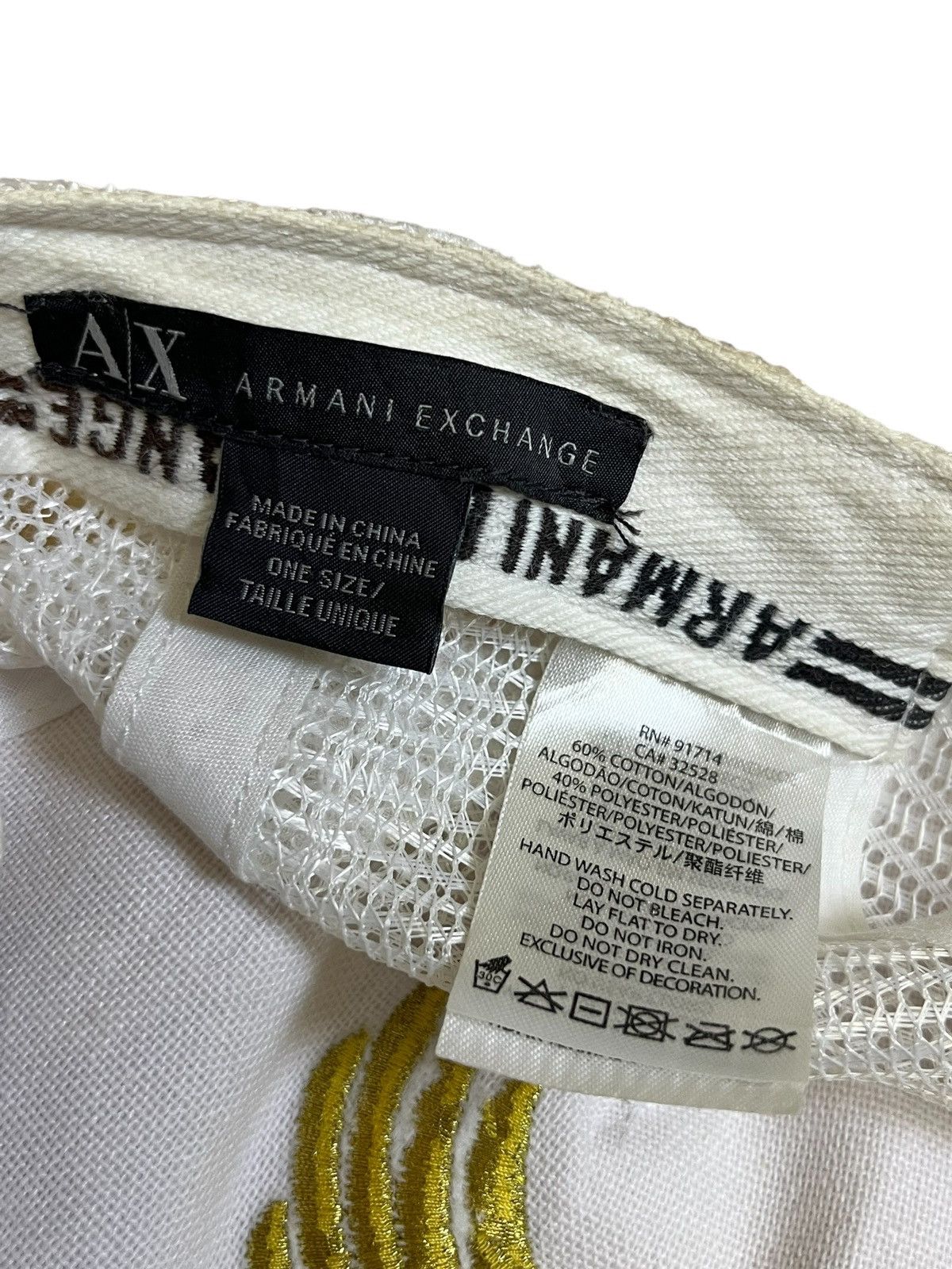 Armani Exchange NICE🔥ARMANI EXCHANGE AX91 GOLD EAGLE EMBROIDERY HAT/CAP Size ONE SIZE - 10 Thumbnail
