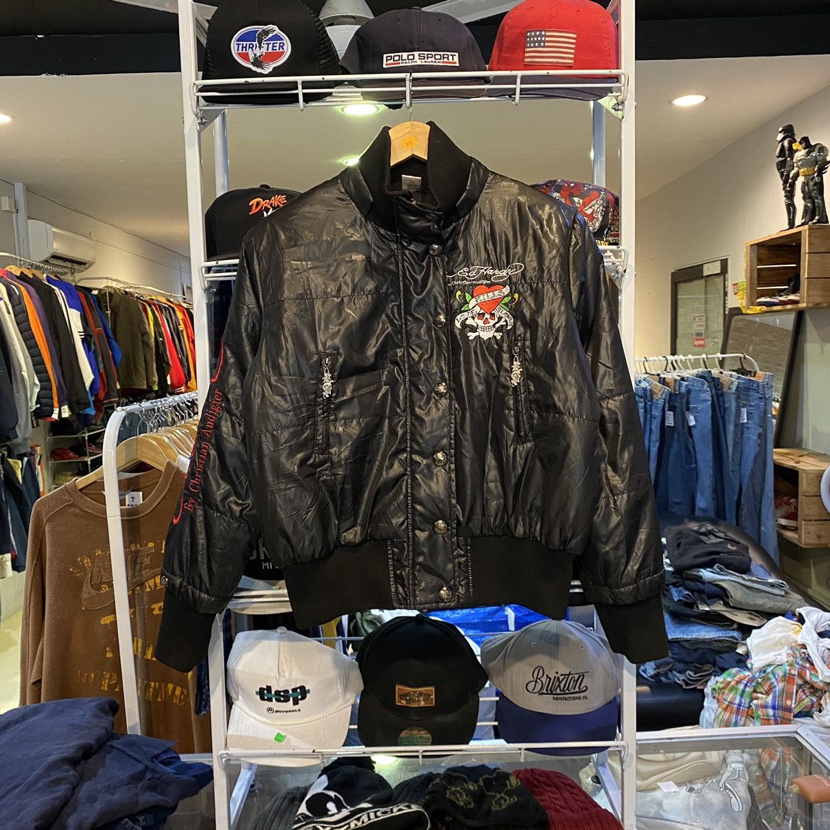 Ed Hardy 🔥Ed Hardy Christian Audigier Embroidery Puffer Jacket RARE Size US S / EU 44-46 / 1 - 2 Thumbnail