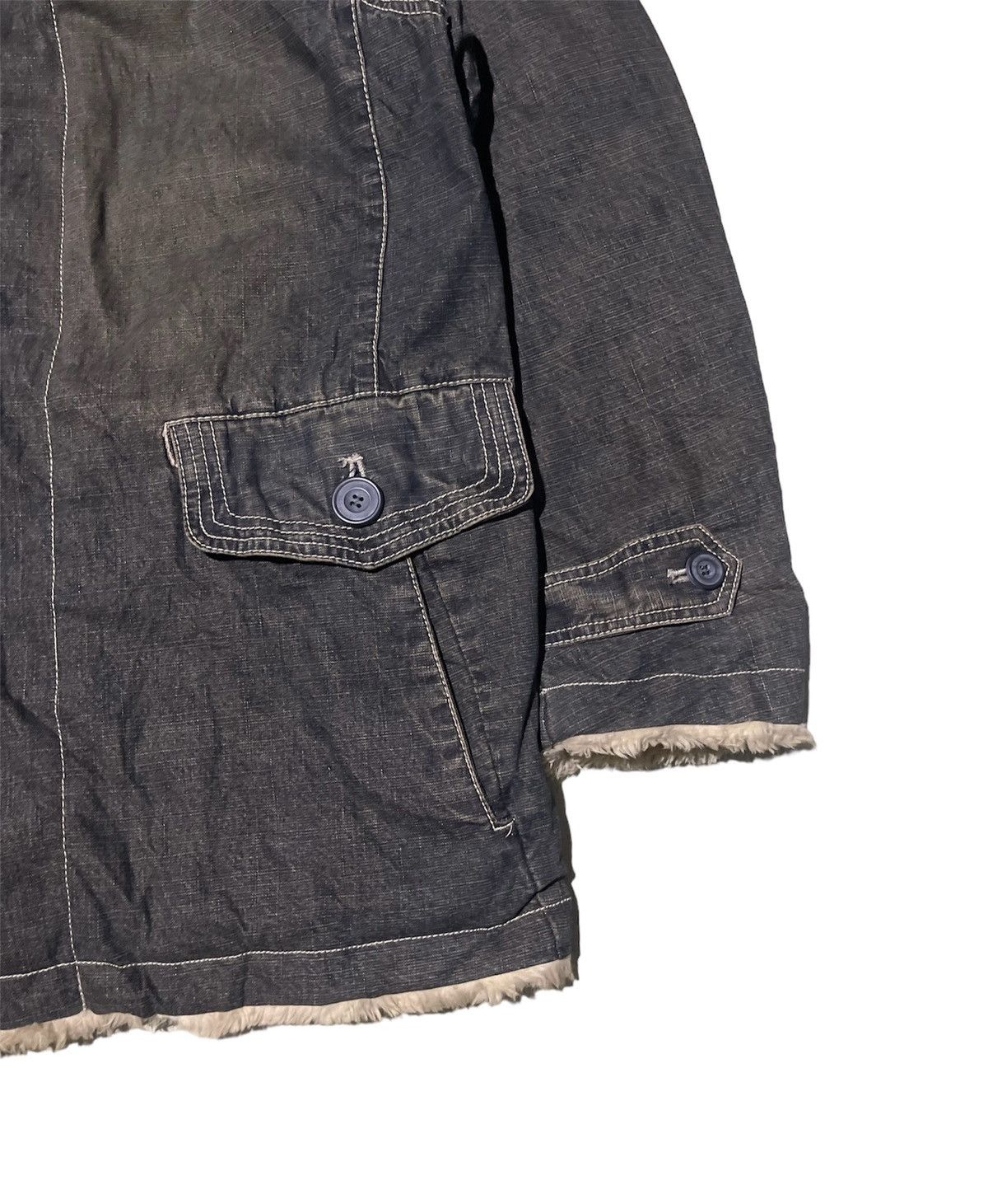 Japanese Brand Vintage Allix Design Fur Denim Jacket Size US M / EU 48-50 / 2 - 10 Thumbnail