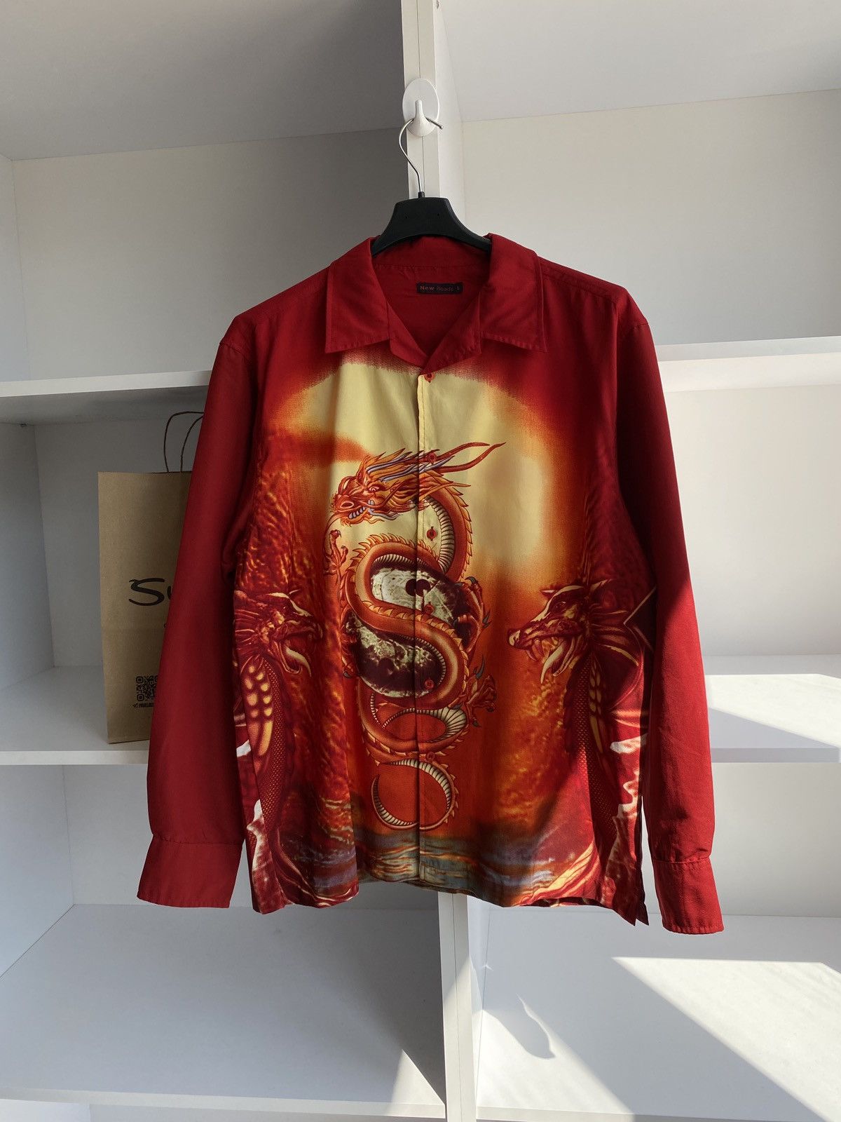 Japanese Brand × Vintage Vintage Chinese Dragon Shirt Large Retro Festival 90s Size US L / EU 52-54 / 3 - 2 Thumbnail