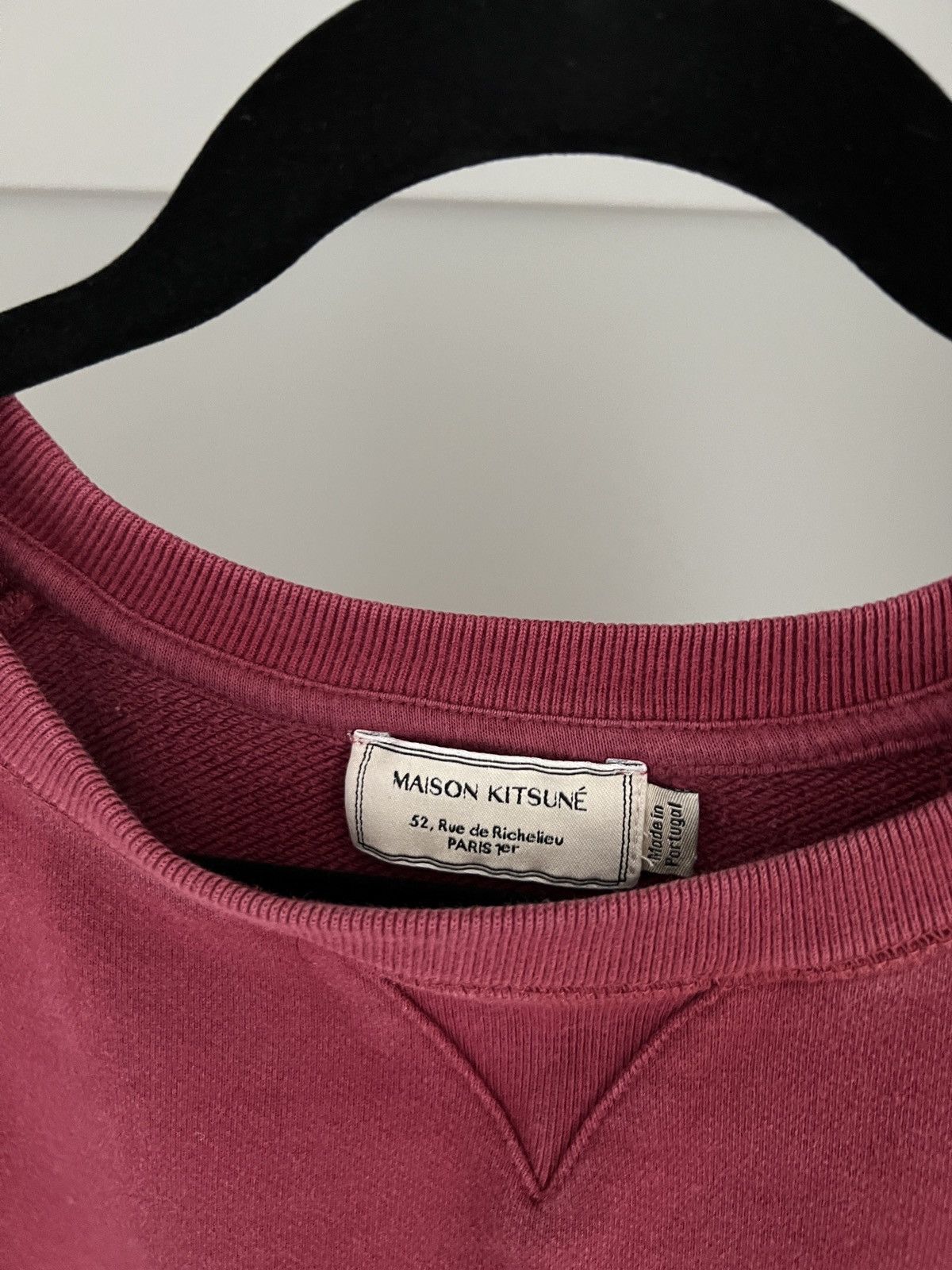 Maison Kitsune Maison Kitsune Burgundy Cotton Sweatshirt Size XL / US 12-14 / IT 48-50 - 6 Thumbnail