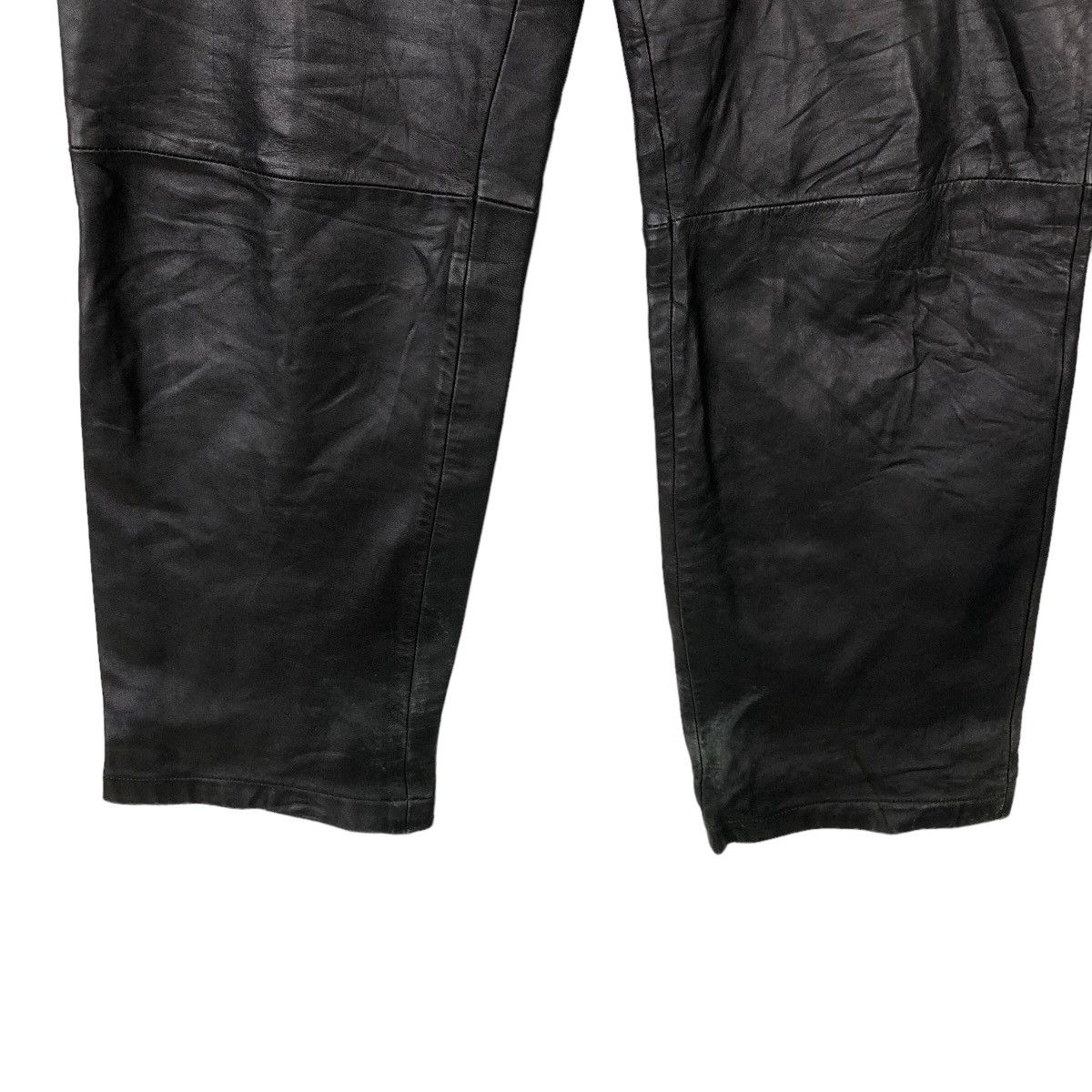 Japanese Brand VINTAGE LEATHER PANTS RACING WEAR JAPAN Size US 30 / EU 46 - 3 Thumbnail