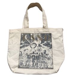 Takashi Murakami x Madsaki all over printed super size canvas bag with  murakami Autograph ( 1 of 1 )