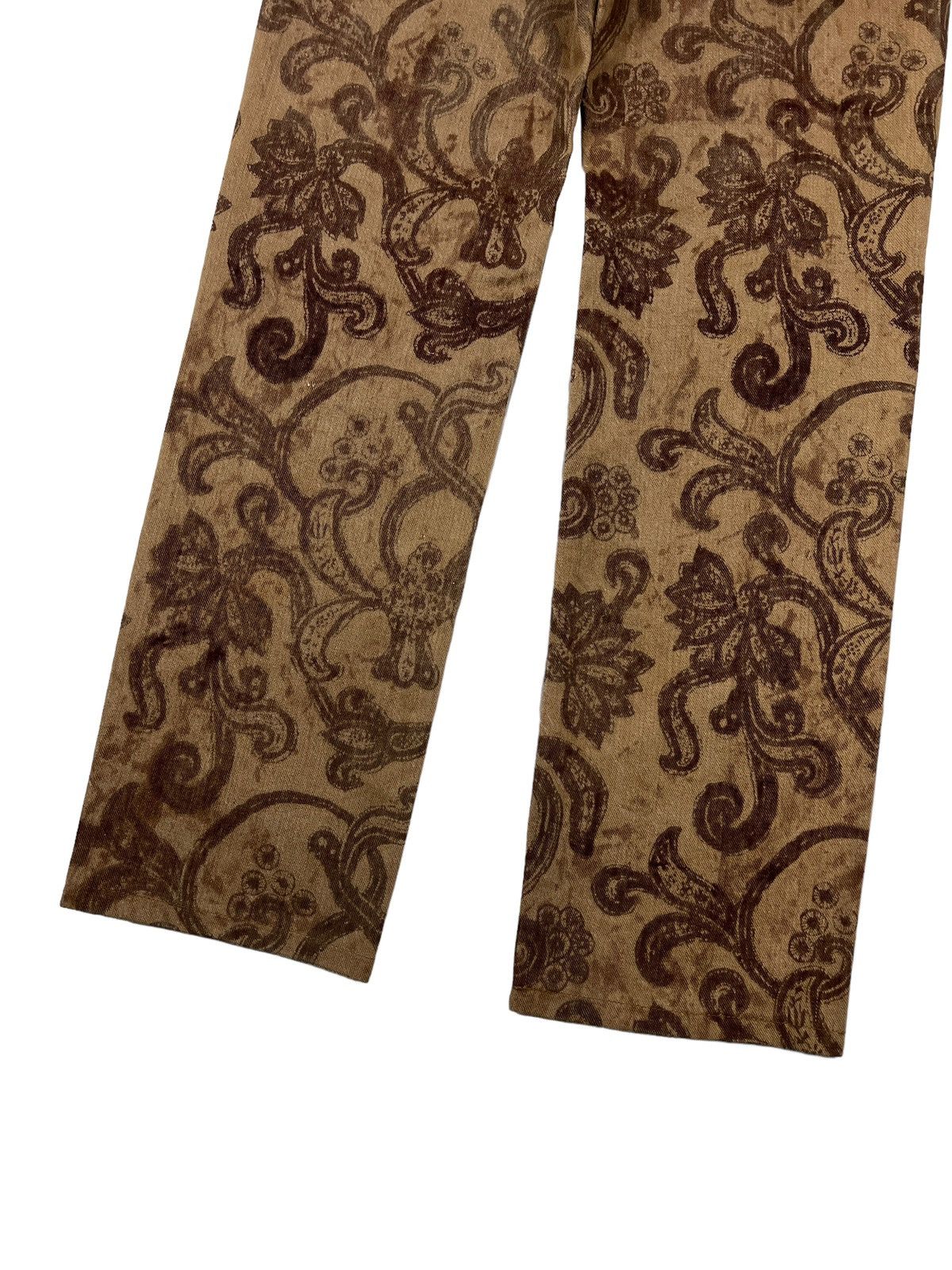 Yoshiyuki Konishi Yoshiyuki Konishi Paisley Printed Denim Size US 31 - 5 Thumbnail