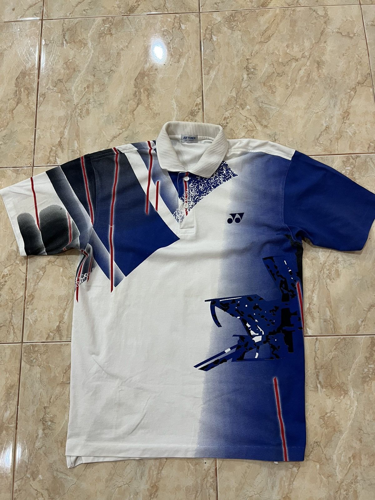 image of USA Olympics x Vintage Yonex Badminton Shirt Japan in Mix Colour, Men's (Size Medium)